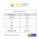 20W, 12V  Saurally Solar Panel MONO - Image 2